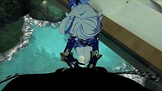 Kafka and Furina take turns on goth boy!