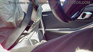 i flashed my big titz to my mother in law in the car, horny milf