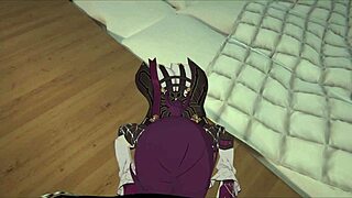 Kafka and Furina take turns on goth boy!