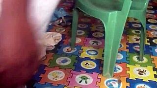 crazy bitch twerks in sexy clothes then goes naked