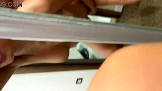 Mirror quickie and giant pussy creampie with my ex girlfriend 😍