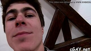 Tough gay man gives sloppy blowjob before anal 😈