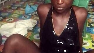 crazy bitch twerks in sexy clothes then goes naked