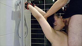 SUBMISSIVE PUKE SLUT SANDRA BOUND FOR DEEPTHROAT FACEFUCK VOMIT!