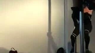 sexy doctor strips while dancing on the pole in hospital?