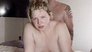 Chubby Blonde Wife in Missionary Position Receives Creampie from Lesbian Partner with Big Ass