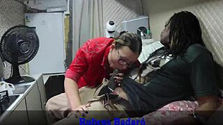 Black Guy Fucks Grandma's Pussy In Motorhome On Sao Paulo Streets