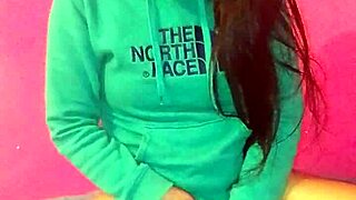 pretty latina enjoys solo toy play