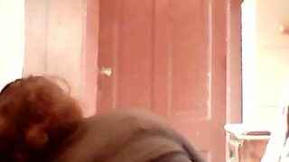 Deep anal insertion with toys