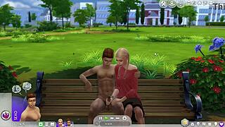 Dangerous blowjob in the park!