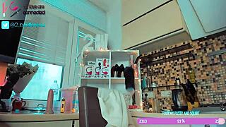 Beautiful Tattooed Bimbo Girl Feels Pleasure In Cosplay