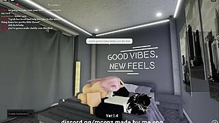 I was fucking this cute catgirl in the roblox condo, bent over in doggystyle.