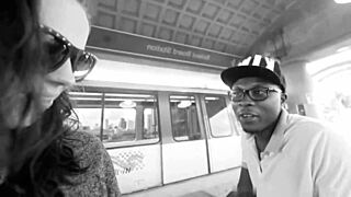 pregnant slut sucks black dick outside in broad daylight with deepthroat and cumshot