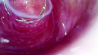camera inside my juicy pussy as i cum hard