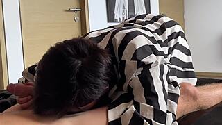 Perfect Latina Teen Gives Morning Blowjob with Rough Sex and Cum Swallow!