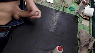 Masturbating On My Workbench At Work