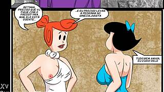 ¿história em quadrinho pornô hq pornô - os flintstones - cuidando do vizinho na noite de natal?