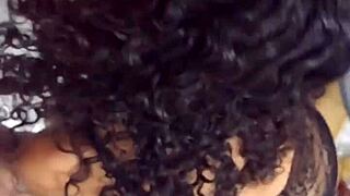 brunette tempts with her sexy curves and wet allure