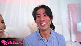 Kays Performs Intense Rimjob On Blonde Pornstar's Asshole