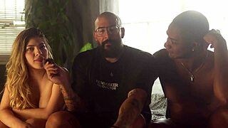 my first interracial sex, i fucked my roommate after he caught me spying, with footjob and doggystyle