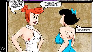 ¿história em quadrinho pornô hq pornô - os flintstones - cuidando do vizinho na noite de natal?