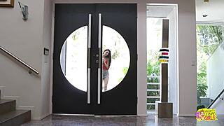 Brunette Milf Gets Wet Tanning Nude Outdoors, Aching To Lick Redhead's Ass And Pussy