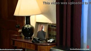 bound blond girlfriend getting double penetrated hard 😈