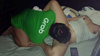 Asian Chubby Pregnant Woman Enjoys Intense Sex in Hotel Room