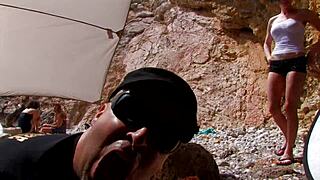 Sofia Valentine explores the desert in heels and stockings