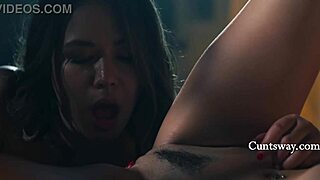 Scarlett Mae and Chanel Camryn Cuntsway Licking Pussies in Cinema 😍