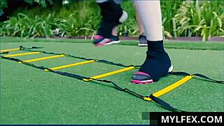 Football Milf Pummeled Outdoors