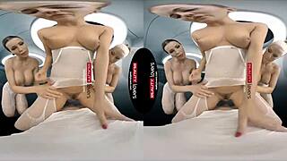 Foursome fuck in space!