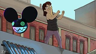 The Dancing Person From The Bobs Burgers Movie Bridged By A Lightwave - Deadmau5