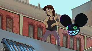 The Dancing Person From The Bobs Burgers Movie Bridged By A Lightwave - Deadmau5