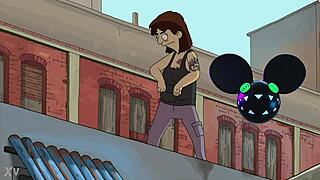 The Dancing Person From The Bobs Burgers Movie Bridged By A Lightwave - Deadmau5