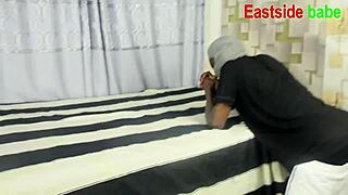 Chubby Ebony BBW Rides In Cowgirl Creampie