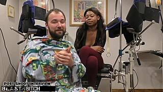 Minnie Rose gets a deepthroat blast in latex gloves