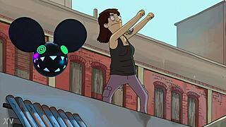 The Dancing Person From The Bobs Burgers Movie Bridged By A Lightwave - Deadmau5