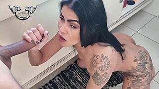 full - i ate this hot brunette in kitchen