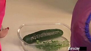 Sara And Her Friend Have Sexy Lesbian Fun In The Kitchen 😏.