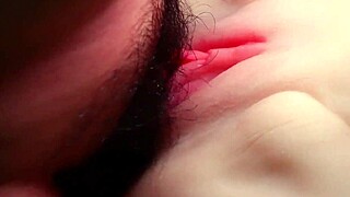 I slide my dick into her shaved pussy close up