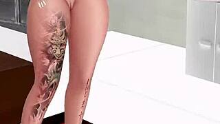 Naughty Blonde Dancing for Her Hot Stepbrother