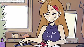 Girl Arrives to Fuck Her Boyfriend Lakrishub in Cartoon Style