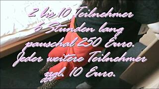 A German Woman Offers Herself for Rent in a Group Scenario