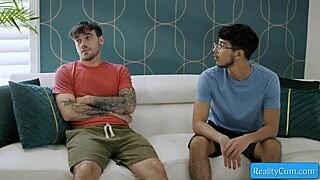 busty milf seduces teen boy with perky pierced nipples