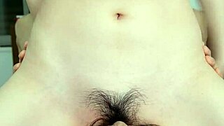 Shy amateur girl rides face in homemade domination, her small tits exposed