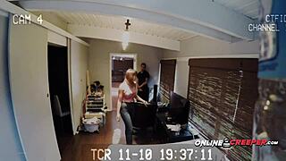 Rough sex after blind date, secretly recorded at creepers house