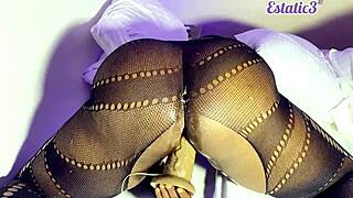 Feeling so horny, I masturbated with dildo in lingerie.