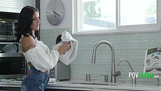 While my wife is away, the latina teen babysitter comes to play. With the old husband in cheating pov seduction.