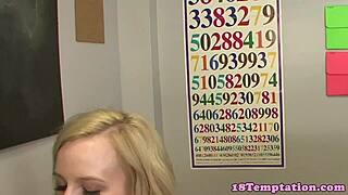 Real Amateur Teen 18+ Intensely Tugs Dick in Bold Handjob Session